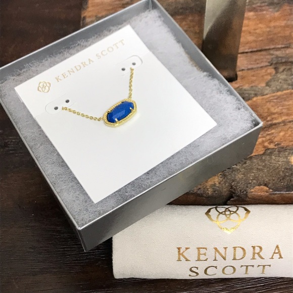 NWT The Kendra Scott Cobalt Howlite Elisa Necklace - Picture 9 of 9